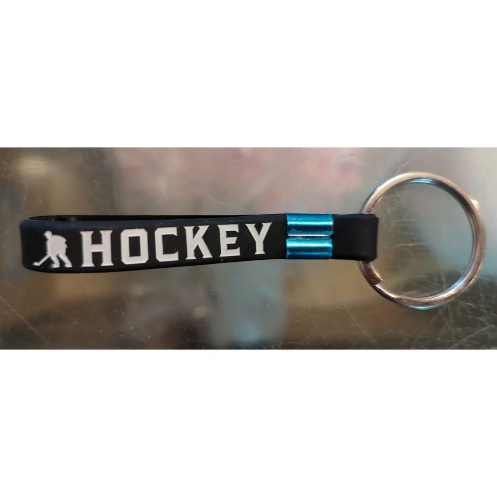 Brand New Inkstone Hockey Believe That You Can Silicone Rubber Keychain Bracelet